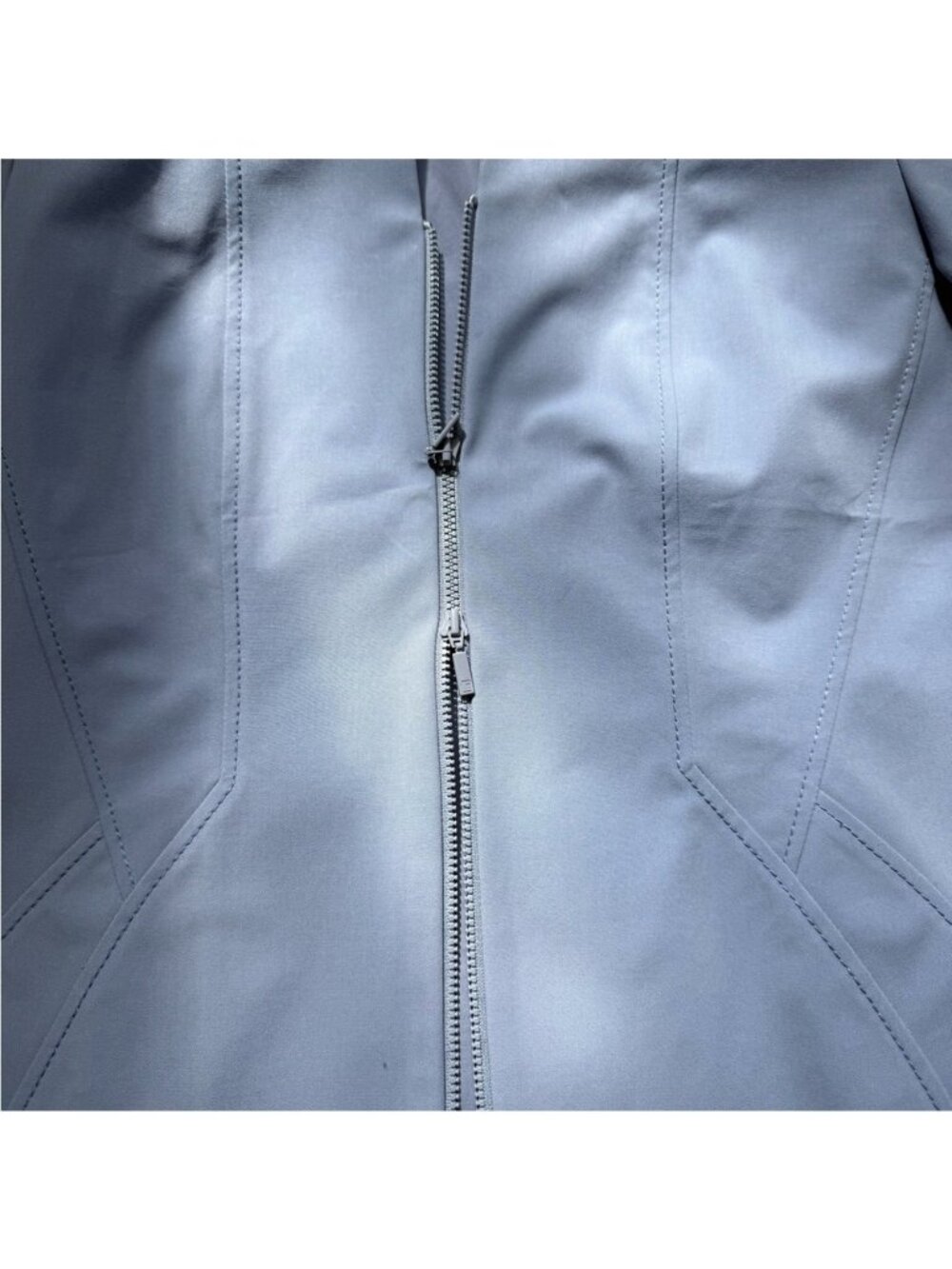 Lafayette 148 New York Susanne Patch Pocket Zip Up Jacket in Bluebird Size 0 - Picture 4 of 9